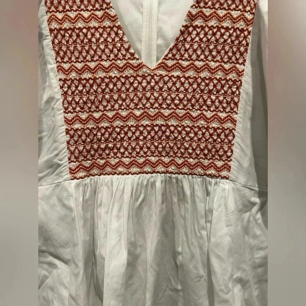 MADEWELL Embroidered Poplin V-Neck
Mini Dress / Size Small / - Picture 6 of 11